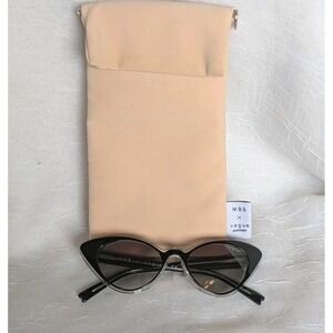 MBB X Vogue Sunglasses Cat Eye Black Crystal Eyewear & Soft Case VO 5317S Geek